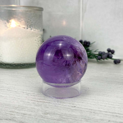 Purple Amethyst Crystal Sphere