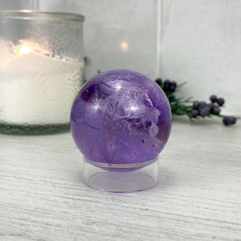 Purple Amethyst Crystal Sphere