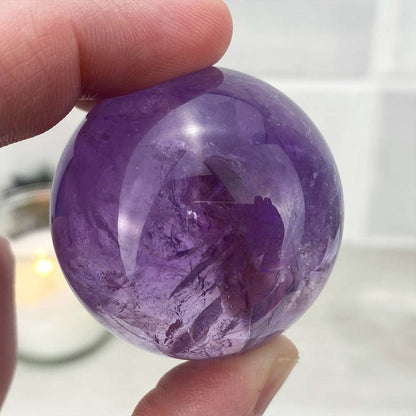 Purple Amethyst Crystal Sphere