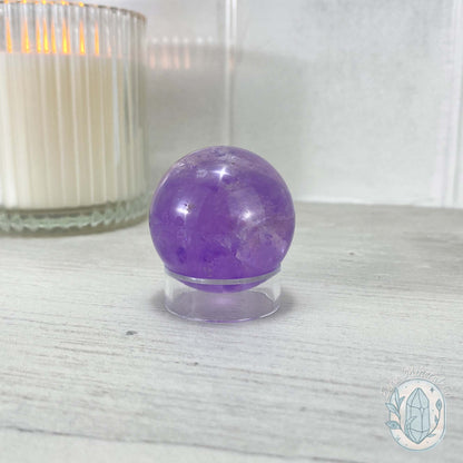 Polished Natural Purple Amethyst Crystal Sphere