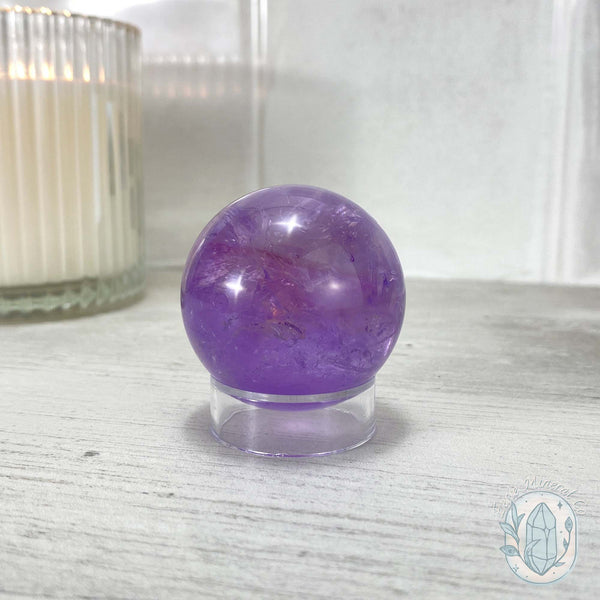 Natural Purple Amethyst Crystal Sphere