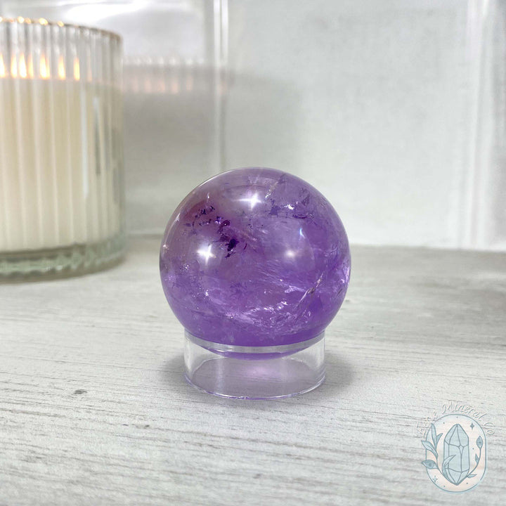 Natural Purple Amethyst Crystal Sphere