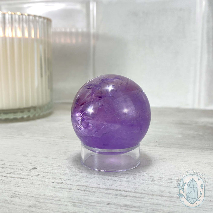 Natural Purple Amethyst Crystal Sphere