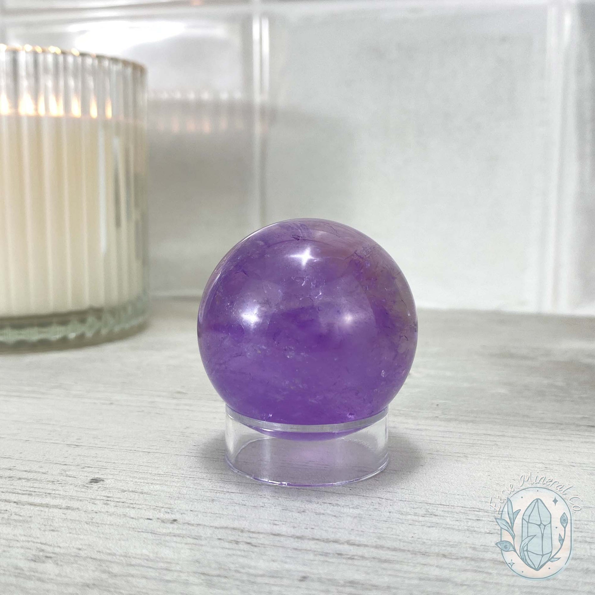 Natural Purple Amethyst Crystal Sphere