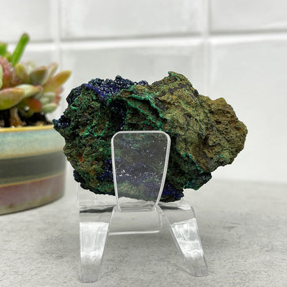 azurite and malachite natural specimen