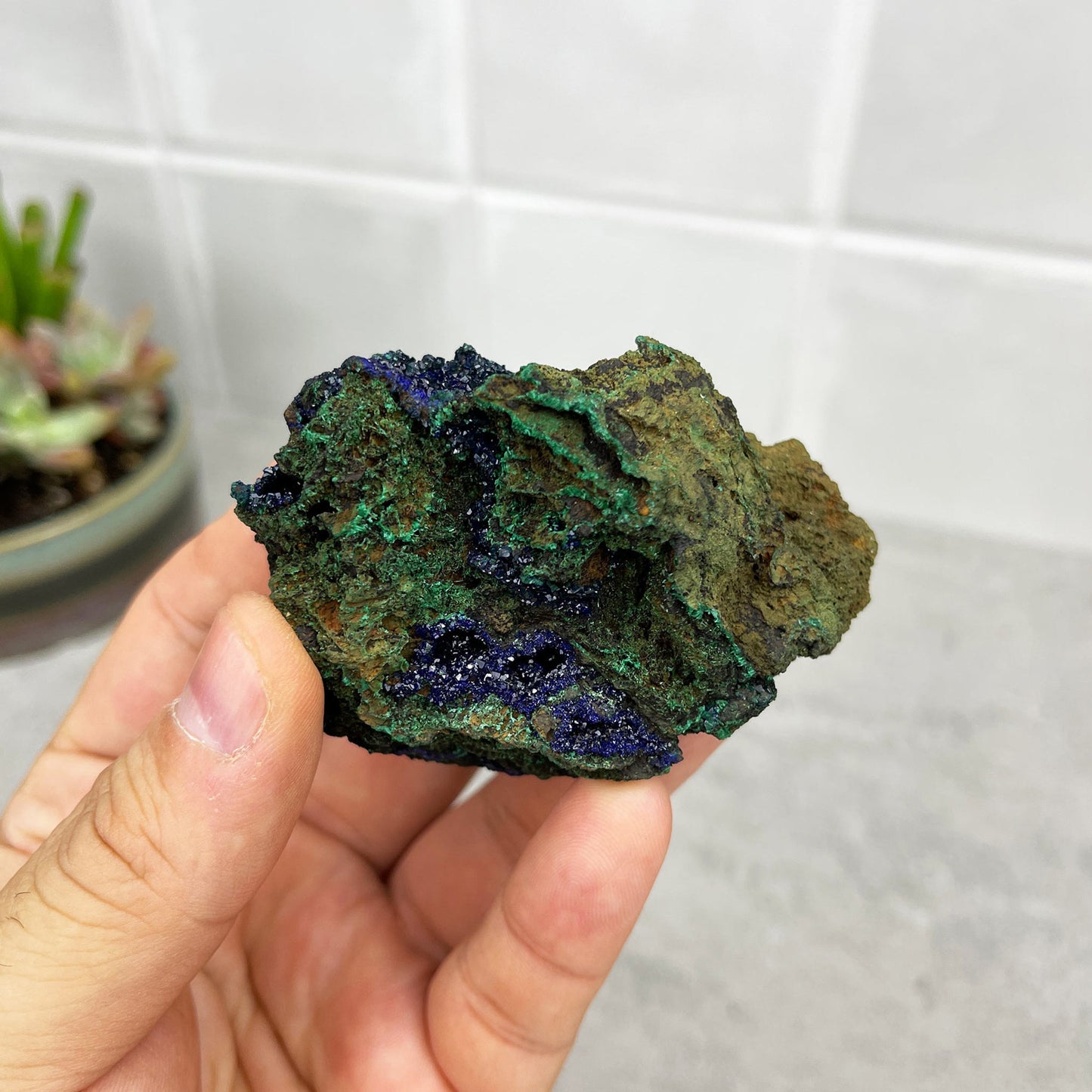Natural Azurite and Malachite Specimen
