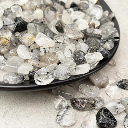 Medium Black Rutile Quartz Chips