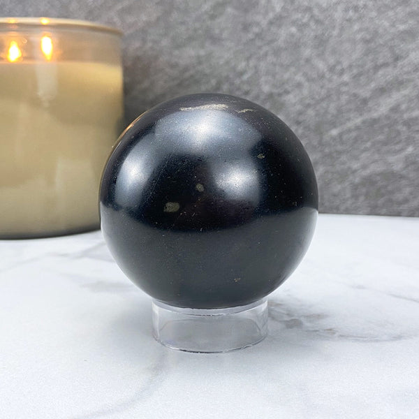 Polished Black Tourmaline Sphere