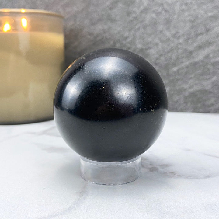 Polished Black Tourmaline Sphere