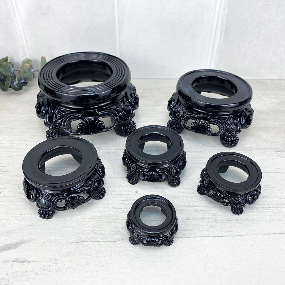 Black Ornate Sphere Holders