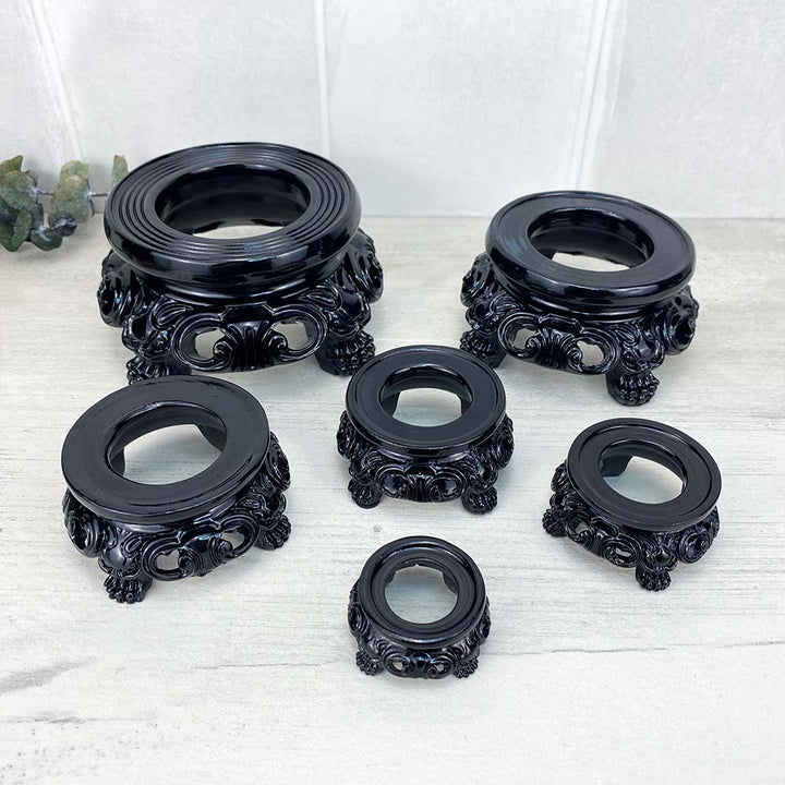 Black Ornate Sphere Holders