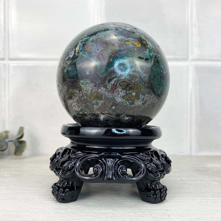 Black Ornate Sphere Holders