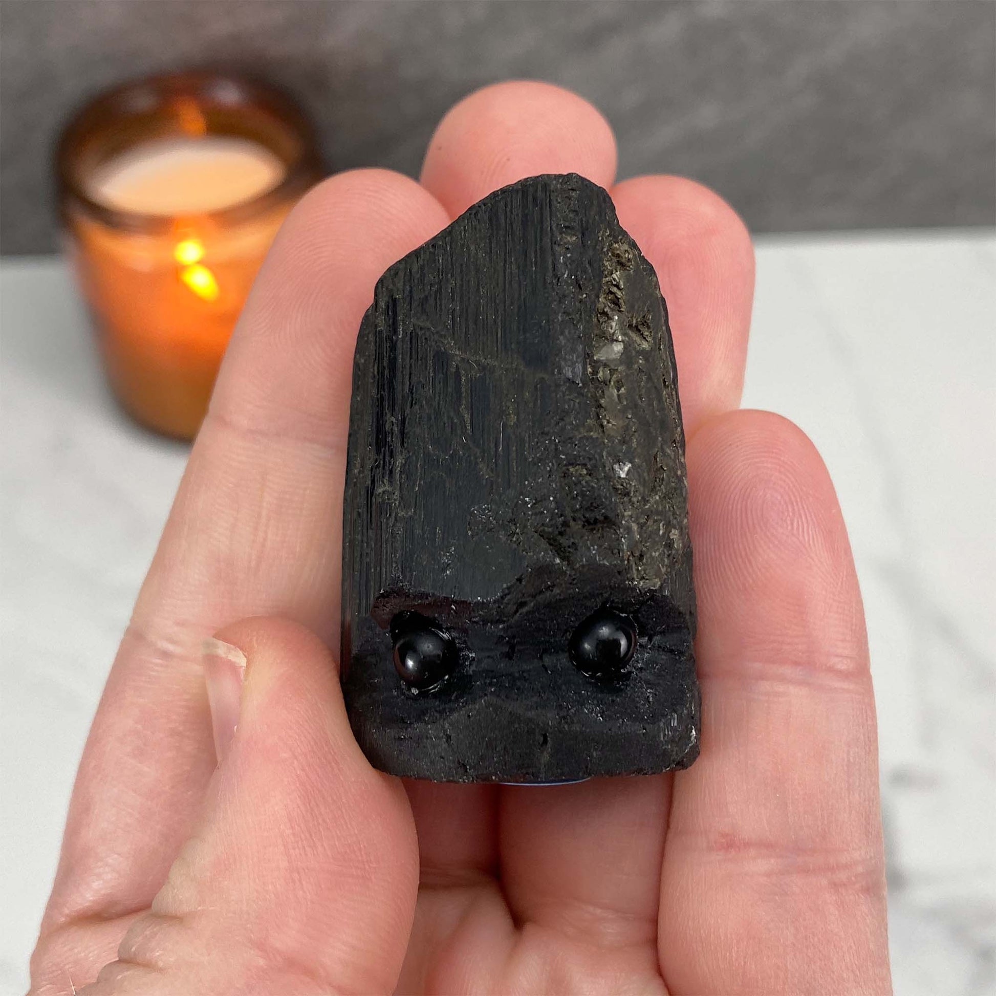 Black Tourmaline Hedgehog Carving