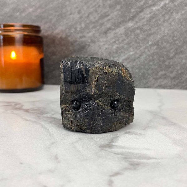 Black Tourmaline Hedgehog Carving