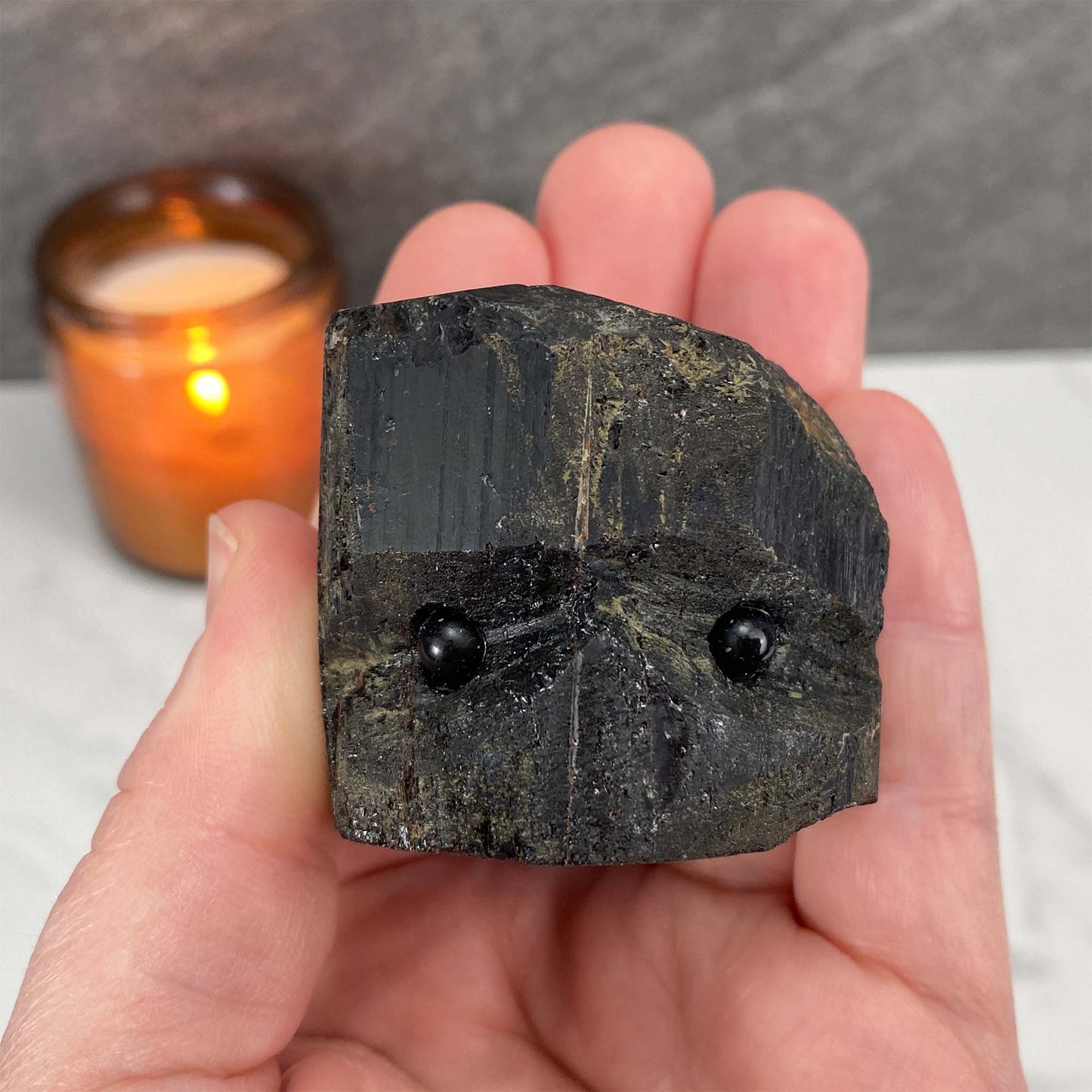 Black Tourmaline Hedgehog Carving