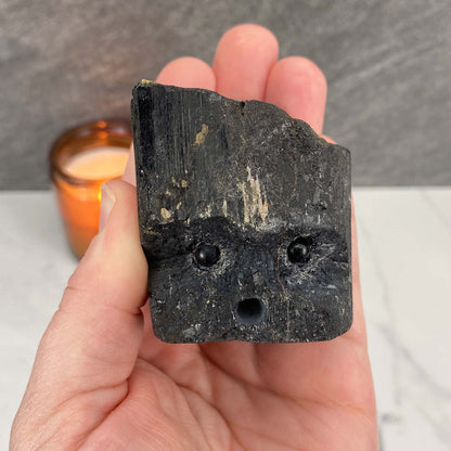 Black Tourmaline Hedgehog Carving