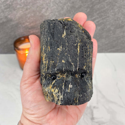 Black Tourmaline Hedgehog Carving
