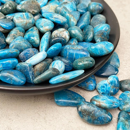 Small Blue Apatite Tumbled Stones