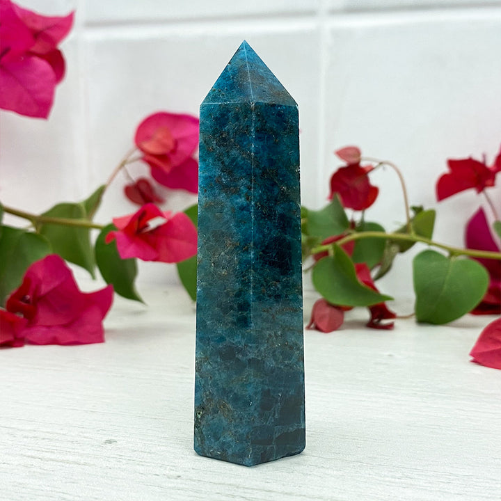 Polished Blue Apatite Tower