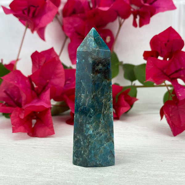 Polished Blue Apatite Tower