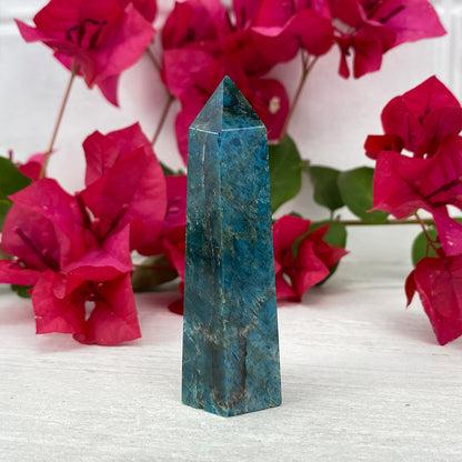 Polished Blue Apatite Tower