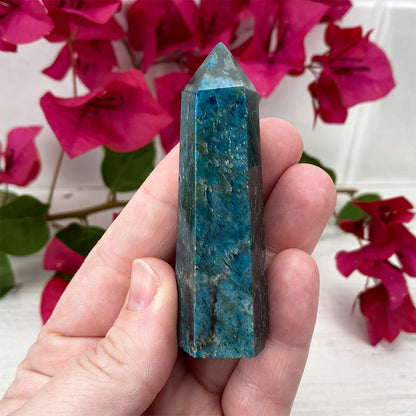 Polished Blue Apatite Tower