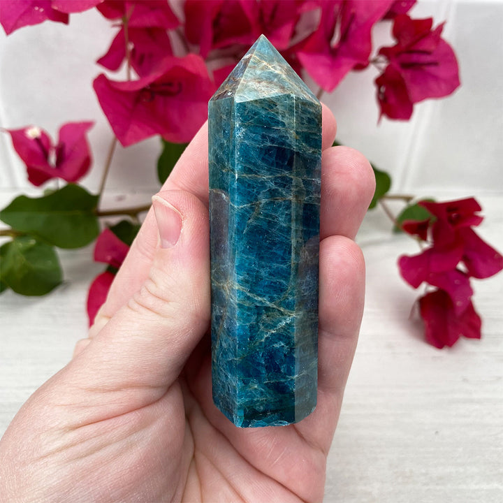 Polished Blue Apatite Tower