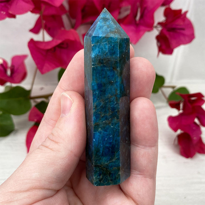 Polished Blue Apatite Tower