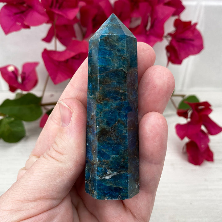 Polished Blue Apatite Tower