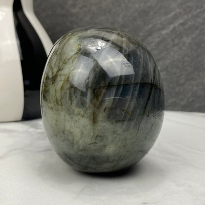  blue flash labradorite crystal skull carving