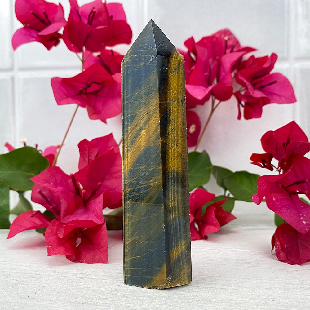 Polished Blue Tiger Eye Tower