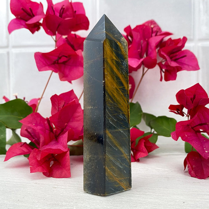 Polished Blue Tiger Eye Tower