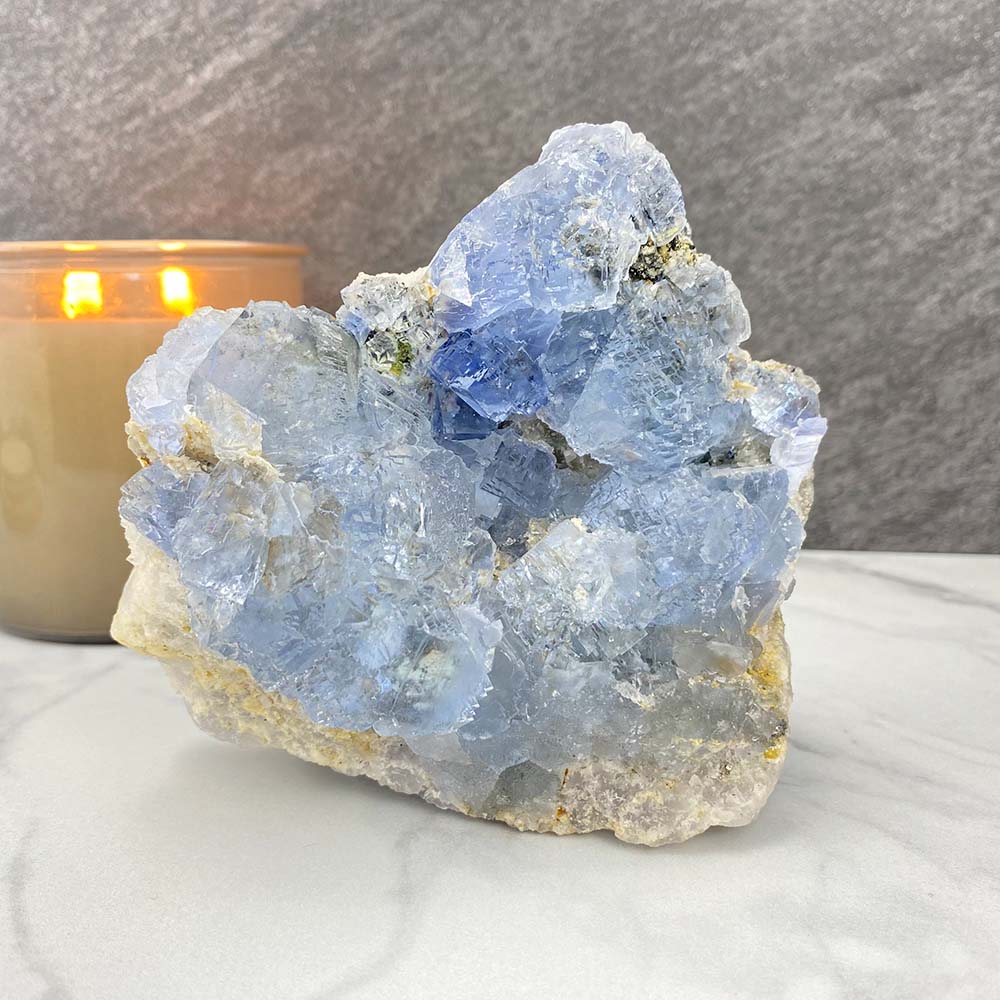 Natural Blue Fluorite Specimen