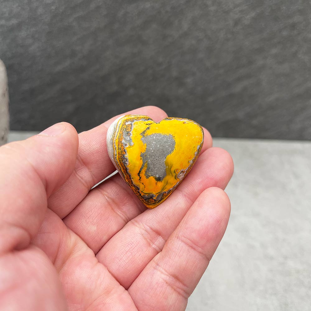 bumblebee jasper carved heart