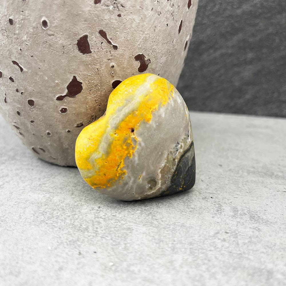 bumblebee jasper carved heart