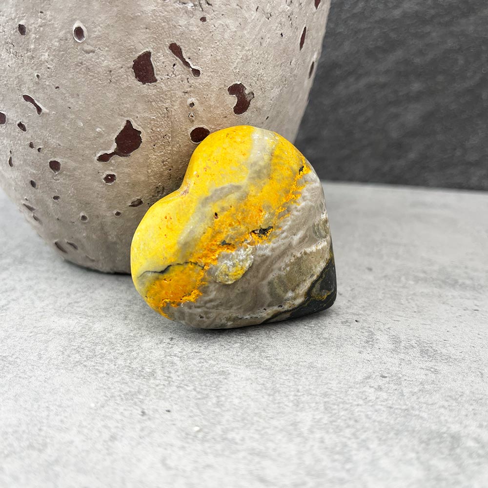 bumblebee jasper carved heart