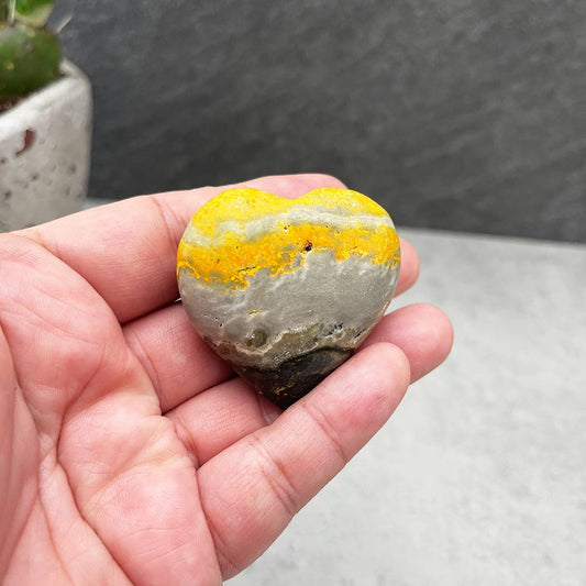 bumblebee jasper carved heart