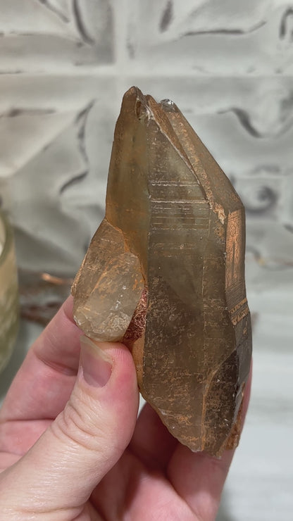 Natural Raw Smoky Citrine Crystal Cluster