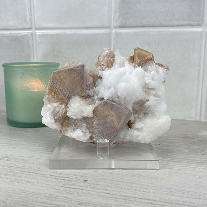 Calcite on Limonite Specimen