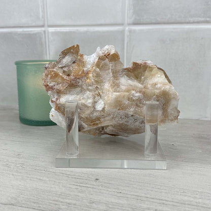 Calcite on Limonite Specimen