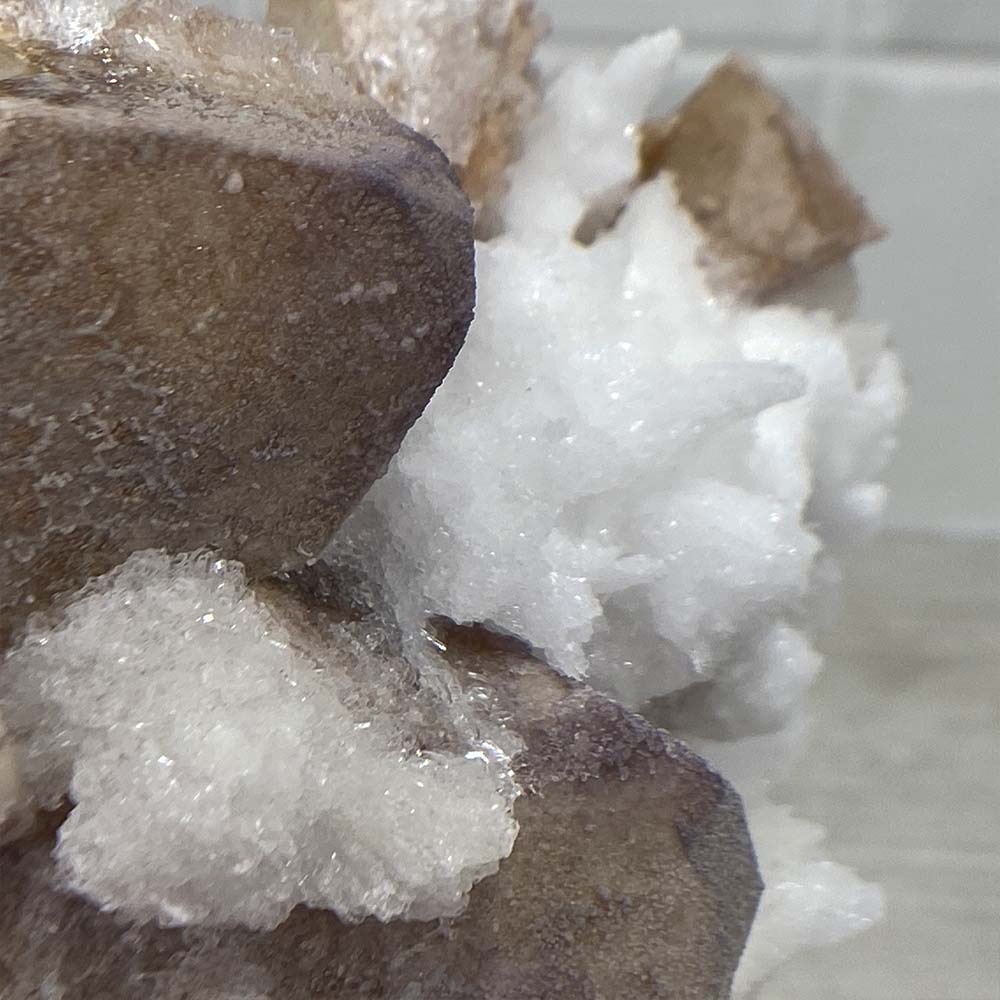 Calcite on Limonite Specimen