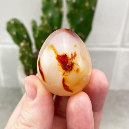 Carnelian Egg Carving