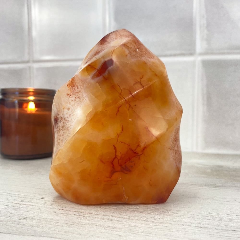 Polished Carnelian Flame