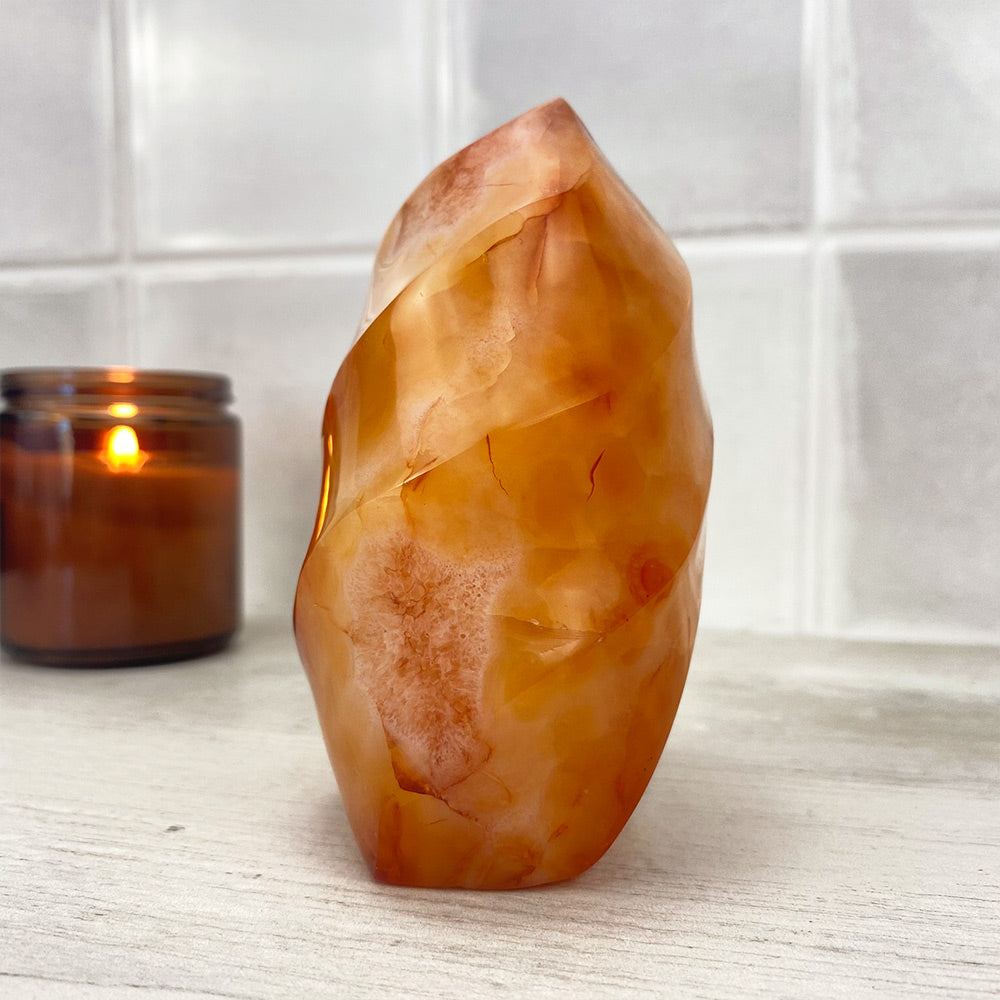Polished Carnelian Flame