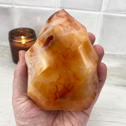 Polished Carnelian Flame