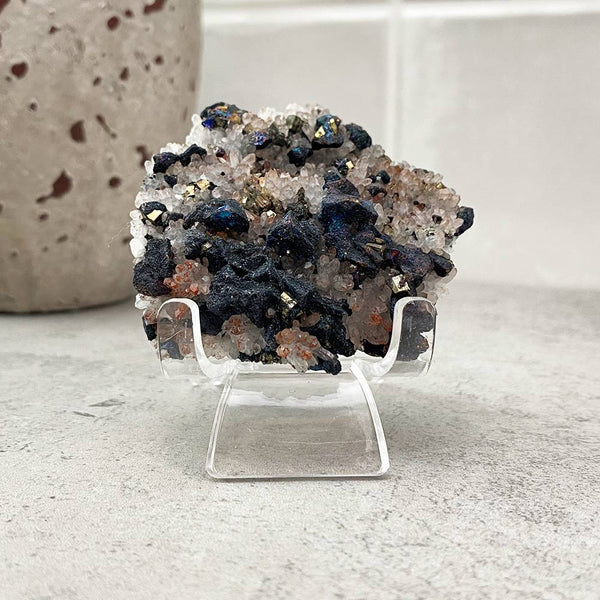 Chalcopyrite and Quartz Natural Specimen