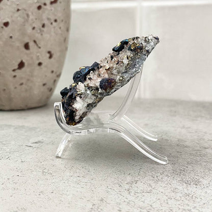 Chalcopyrite and Quartz Natural Specimen