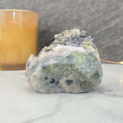 Chalcopyrite Twin Hedgehogs Carving Specimen