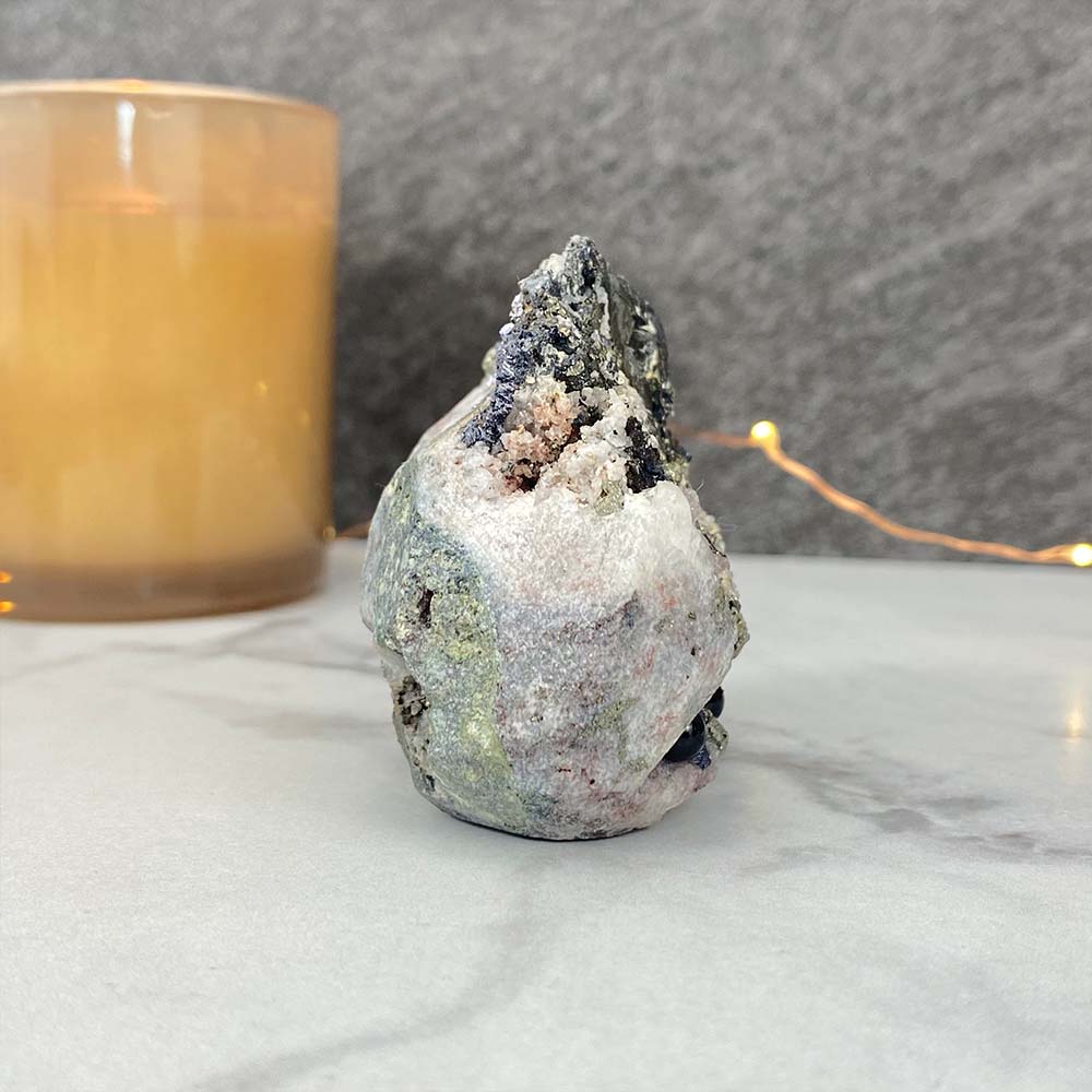 Chalcopyrite Twin Hedgehogs Carving Specimen
