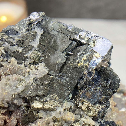 Chalcopyrite Twin Hedgehogs Carving Specimen